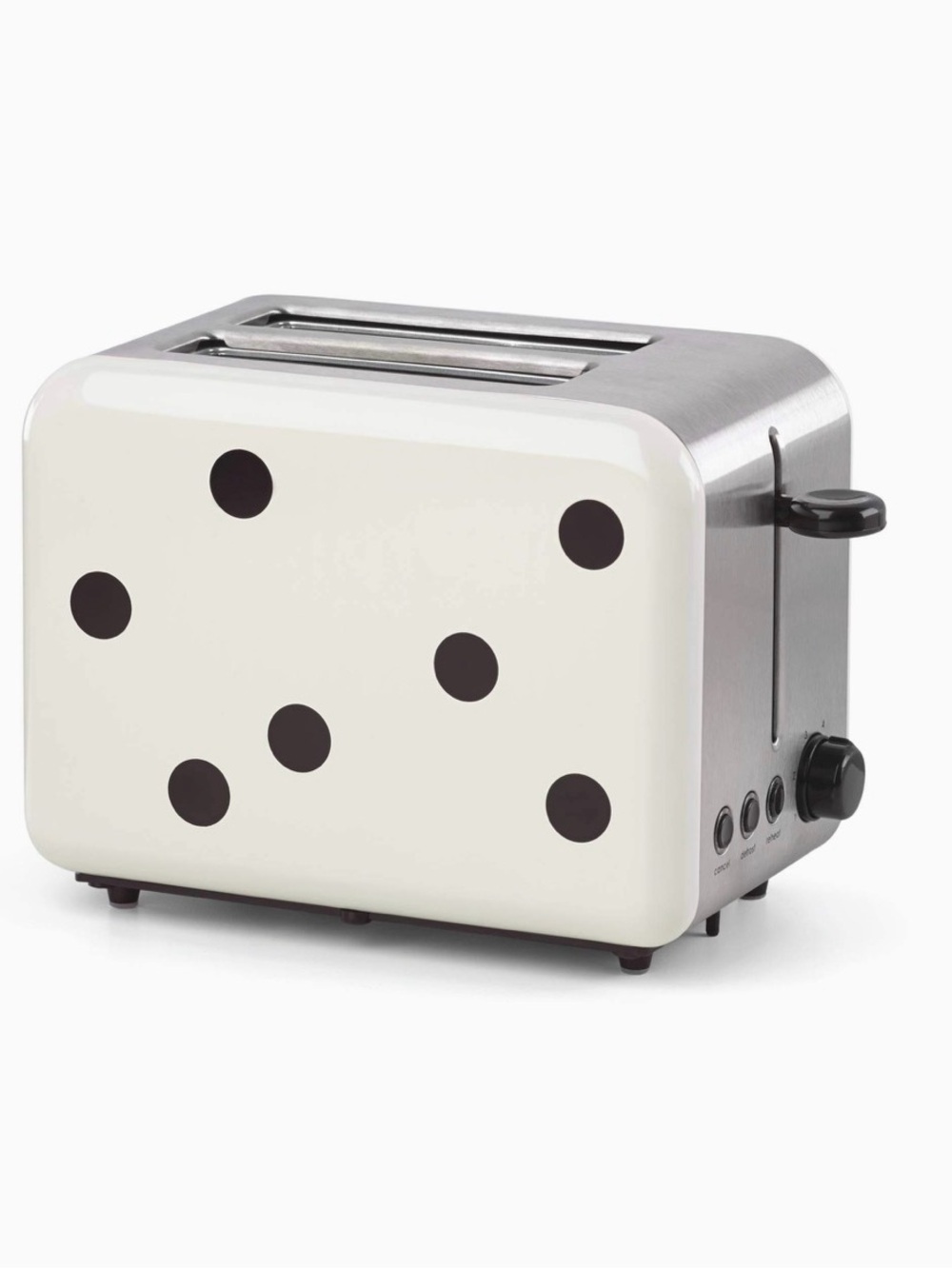 kate spade new york Deco Dot 2-Slice Toaster, White with Black Dots